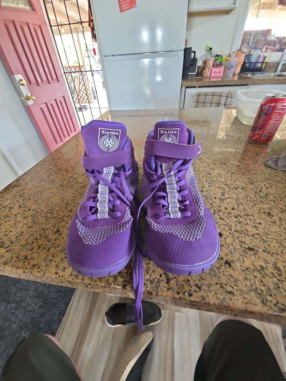 Sisttke Purple Wrestling Shoes Boxing Training Shoes Size EU 40
